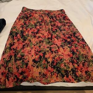 Sezane Maria Abstract floral Midi Skirt